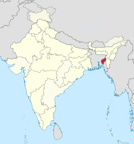 Kaart van Tripura