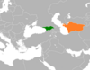 Location map for Georgia (country) and Turkmenistan.