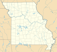 Lagekarte von Missouri in den USA