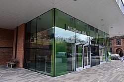 The entrance to Middleton Hall following a major rebranding exercise at the University of Hull.