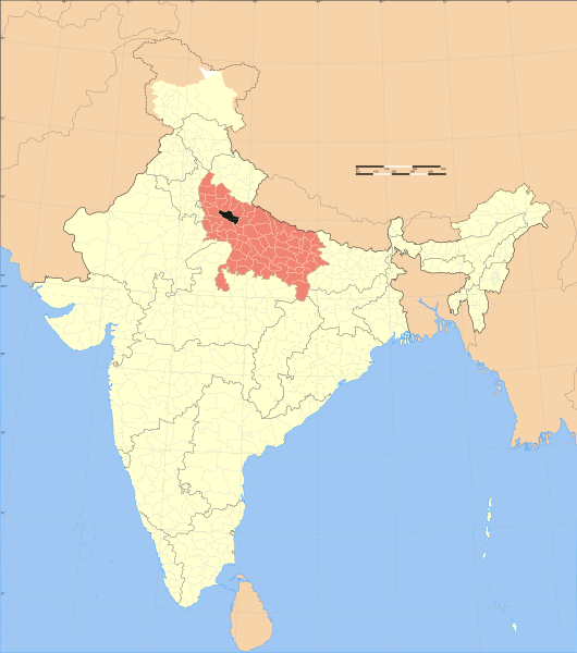 File:Uttar Pradesh district location map Badaun.svg