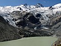 Spigolo della Sella e il ghiacciaio del Roseg