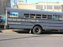 Vegetable oil fuelled bus at South by South West festival, Austin, Texas (March 2008). Vegetable oil fuelled bus at South by South West festival, Austin, Texas (March 2008).jpg