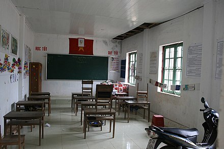 School classroom in the rural district of Tam Đường