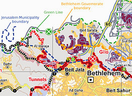 Kaart van Beit Jala