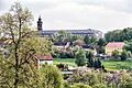 Vom Turm aus Blick auf die gegenüberliegende Hubertusburg