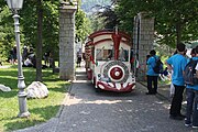 Little train around the street of Esino Lario during Wikimania 2016.