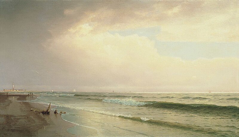 File:William Trost Richards - Seascape with Distant Lighthouse, Atlantic City, New Jersey (1873).jpg