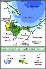 Mapa Wolnego Miasta Gdańska