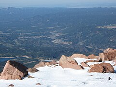 Woodland Park as viewed from the summit of Pikes Peak