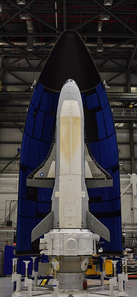 The sixth X-37B with its Service module placed inside its payload fairing