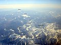 信濃川源流域の一つ、飛騨山脈。日本屈指の標高の奥穂高岳（3,190m）、槍ヶ岳（3,180m）を水源に持つ。