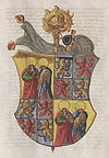 Герб на Катарина фон Цимерн, „Цимерска хроника“, Handschrift B