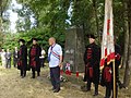 Prof. dr. Dragutin Feletar govori ispred spomen-obeliska prigodom 350. obljetnice pada utvrde u turske ruke (2014.)