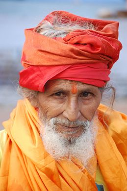 Hindu Sadhus, or holy men, in Rajasthan, wear orange as a sacred colour.