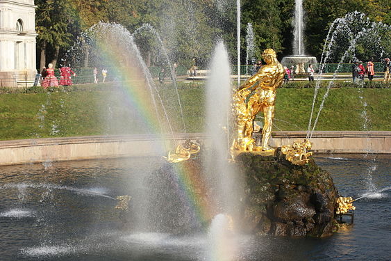 Russland. St.Petersburg, Peterhof, Springbrunnen Samson..