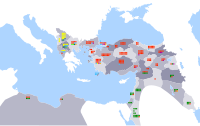 Ethnic composition of the 1908 Ottoman parliament .mw-parser-output .legend{page-break-inside:avoid;break-inside:avoid-column}.mw-parser-output .legend-color{display:inline-block;min-width:1.25em;height:1.25em;line-height:1.25;margin:1px 0;text-align:center;border:1px solid black;background-color:transparent;color:black}.mw-parser-output .legend-text{}  Turks: 147 seats   Arabs: 60 seats   Albanians: 27 seats   Greeks: 26 seats   Armenians: 14 seats   Slavs: 10 seats   Jews: 4 seats