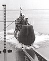 הצוללת גל מושקת למים במספנת באררו 1978.