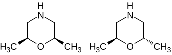 Structural formula of 2,6-dimethylmorpholine