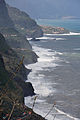 Freguesia de Ponta Delgada proeminente no litoral norte da costa da ilha da Madeira