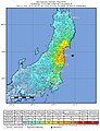 2021 Fukushima earthquake intensity map.jpg