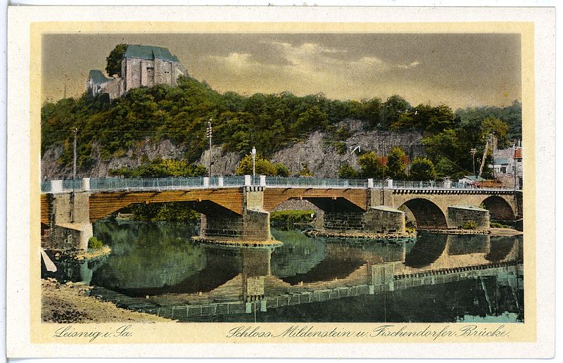 File:23459-Leisnig-1925-Schloß Mildenstein und Fischendorfer Brücke-Brück & Sohn Kunstverlag.jpg