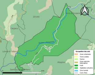 Mappa a colori che mostra l'uso del suolo.