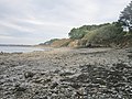 La grève du côté nord de la Pointe du Château entre celle-ci et la chapelle Saint-Jean.