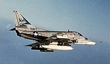 The A-4E of VA-163's CO, CDR W.F. Foster, in 1966. A-4E VA-163 Foster 1966.jpg