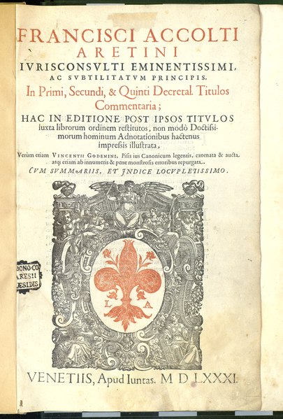 File:Accolti, Francesco – In primi, secundi et quinti Decretalium titulos commentaria, 1581 – BEIC 11218877.tif