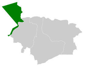 صورة لخريطة محافظة القريات نسبةً لمنطقة الجوف