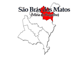 Kaart van São Brás dos Matos (Mina do Bugalho)