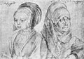 Albrecht Dürer - A Young Girl of Cologne and Dürer's Wife - WGA07091.jpg