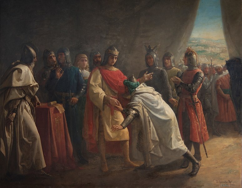 File:Alhamar, rey de Granada, rinde vasallaje al rey de Castilla, Fernando III el Santo (Museo del Prado).jpg