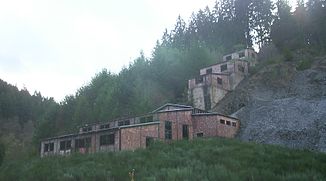 Ruins of the ores of the Adolph-Helene mine in the Altlayer Bachtal