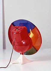 A color wheel for use with an aluminum Christmas tree, from the collection of the Children's Museum of Indianapolis. Aluminum Christmas Tree - Color Wheel.jpg