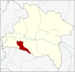 Map of Prachin Buri, Thailand, with Si Mahosot