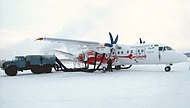 Aeromist Harkovan Antonov An-140 (rek. UR-14003) Jakutskin lentoasemalla.