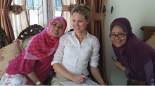 Anne-Lot Hoek performing research in Indonesia Anne-Lot Hoek aan het werk in Indonesie.png