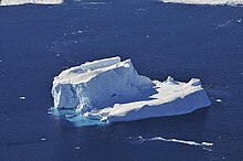 Antarctic iceberg floating in the Amundsen Sea water, October 2009. Antarctic Sea Ice - Amundsen Sea.jpg