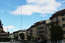 L'antenna Rai di Caltanissetta vista dalla via F. Paladini