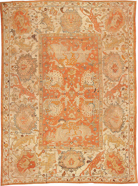 File:Antique Turkish Oushak Carpet.jpg