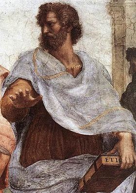 Aristotle in The School of Athens, by Raphael Aristotle-Raphael.JPG