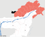 Arunachal Pradesh district location map Tawang.svg