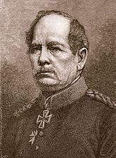 General von Werder bärande storkorset samt Pour le Merite.