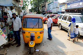 A bajaj auto rickshaw at Madurai.