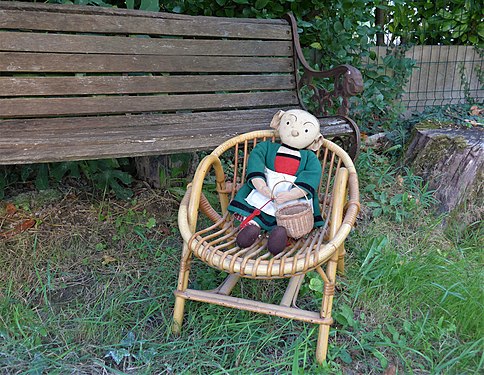 Bécassine in a armchair for baby