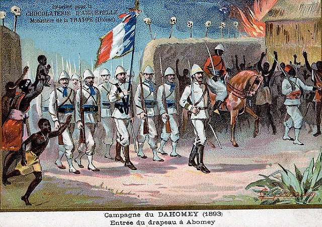 A French depiction of the conquest of Dahomey in 1893