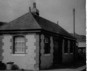 The old ticket office and waiting rooms. BWH&AR Westward Ho! ticket office in 1969-70.jpg