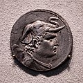 Baktria - king Demetrios I - 200-190 BC - silver tetradrachm - bust of Demetrios I - Herakles - Berlin MK AM 18203089